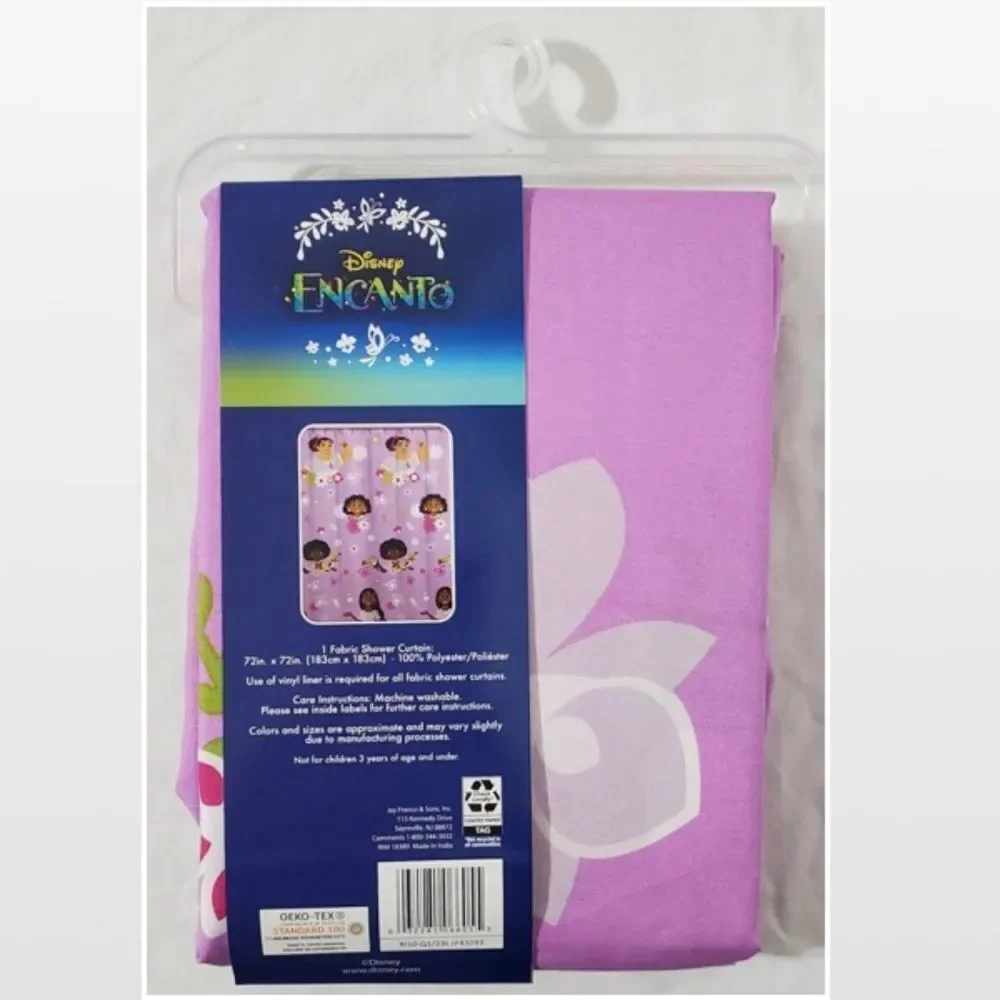 New Disney Encanto Shower Curtain Home Pink Bathroom